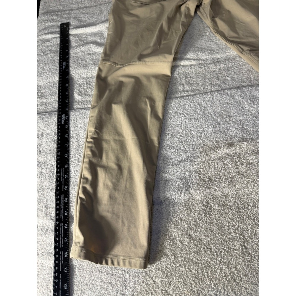 Lululemon Commission Slim Fit Warpstreme Pants Khaki Tan Mens 30x29 Chino - Picture 13 of 16